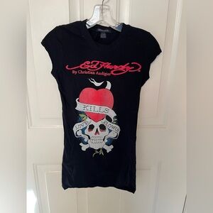 vintage y2k new (no tags) ed hardy kills love slowly women/teen large by mermaid